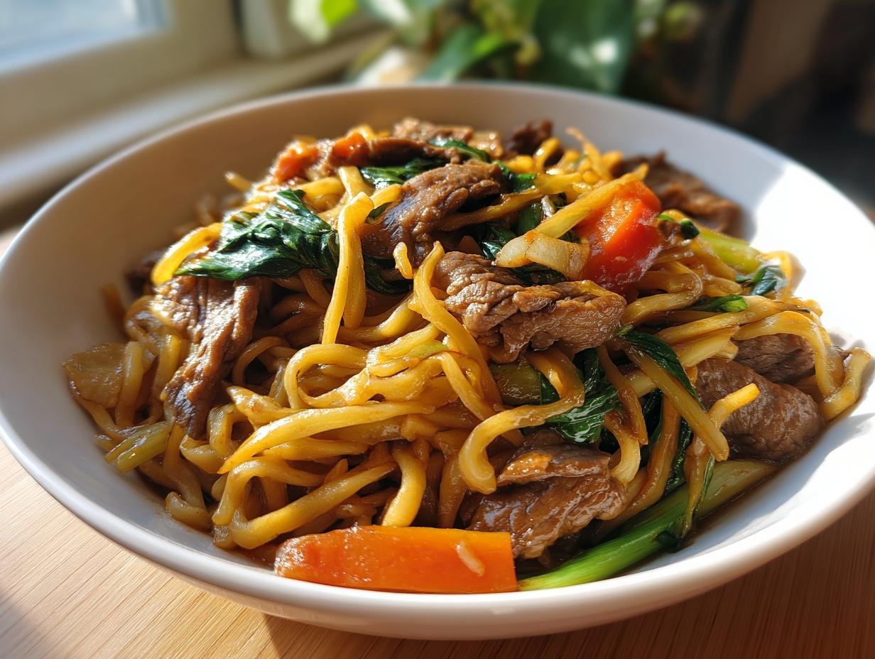 Gebratene Mie Nudeln: 35 Min Genuss