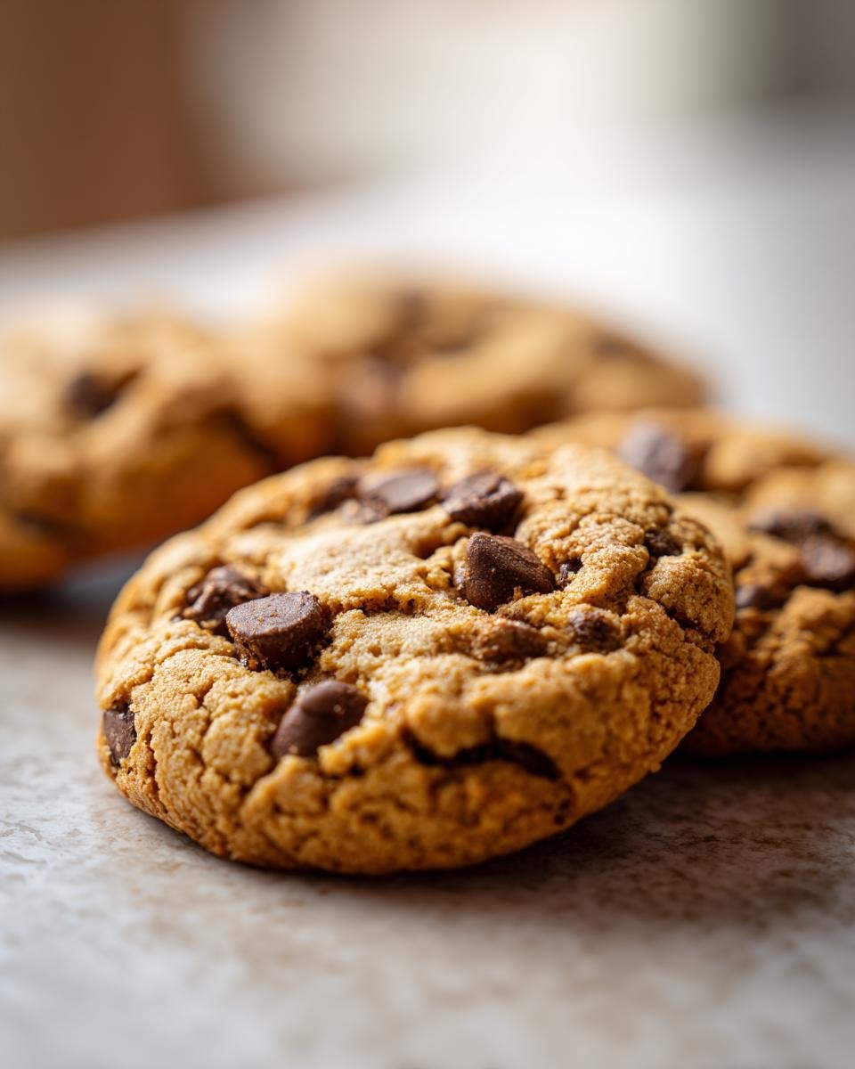 Close-up of delicious Haselnusskekse mit Schokolade (hazelnut cookies with chocolate).