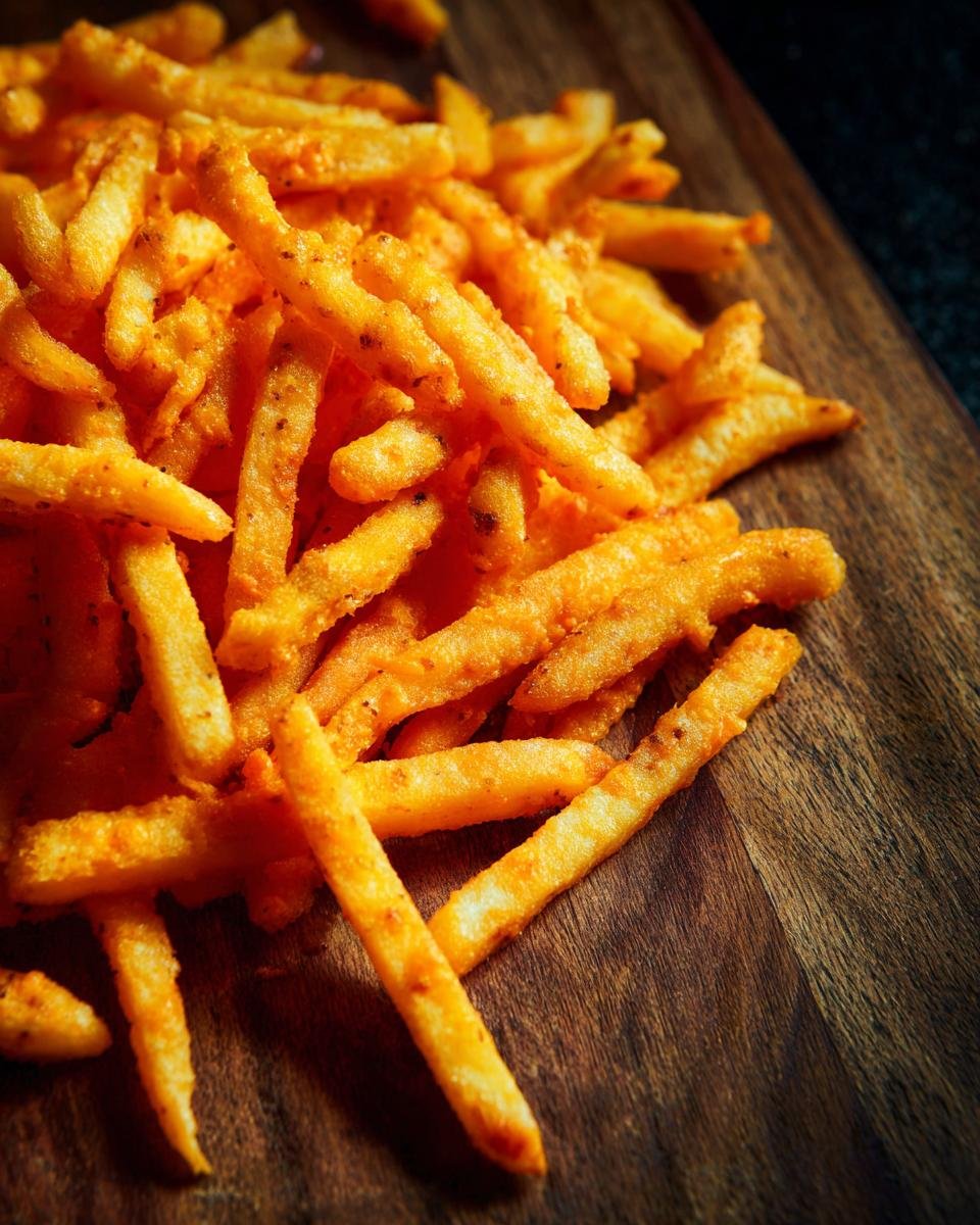 Nahaufnahme von knusprigen Käse-Chips aus Cheddar auf einem Holzbrett.