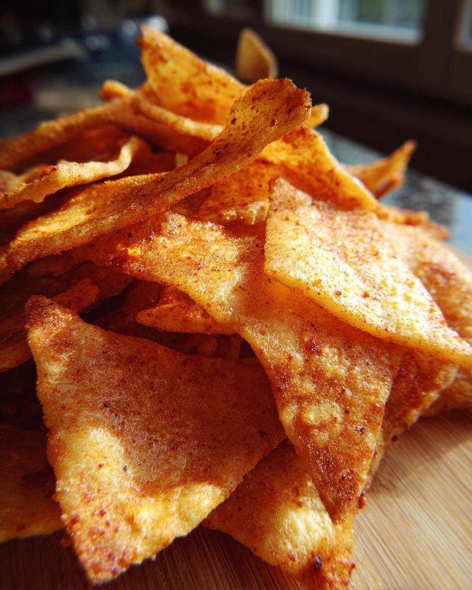 Close-up of a stack of crispy, homemade Paprika-Käse-Cracker Low Carb.