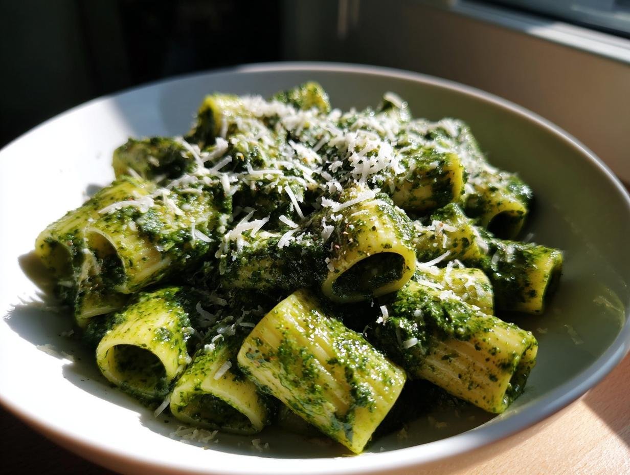Rigatoni mit Spinat: 30 Min. cremiger Genuss