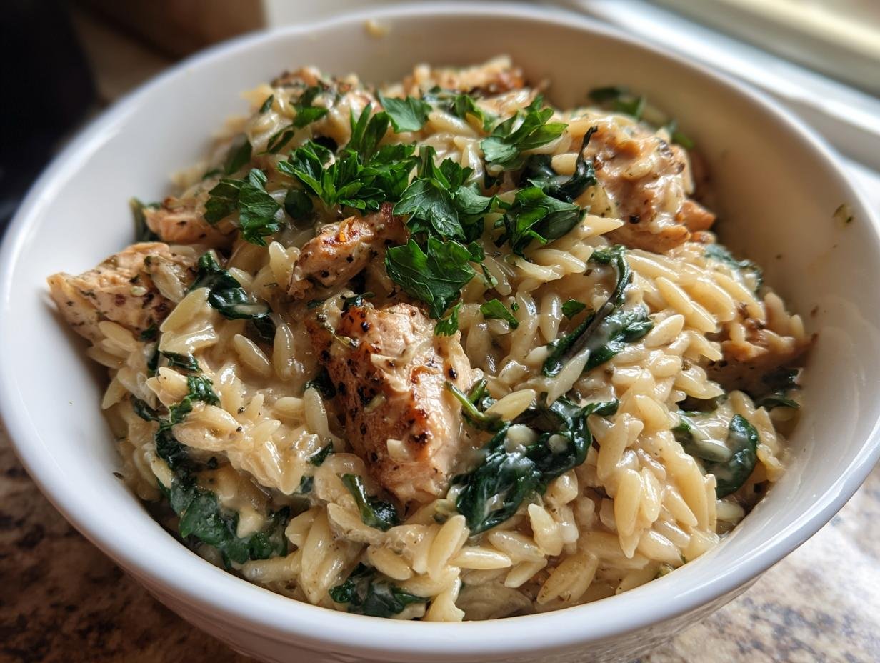 Cremige Orzo-Pfanne mit Hähnchen: 35 Min Glück