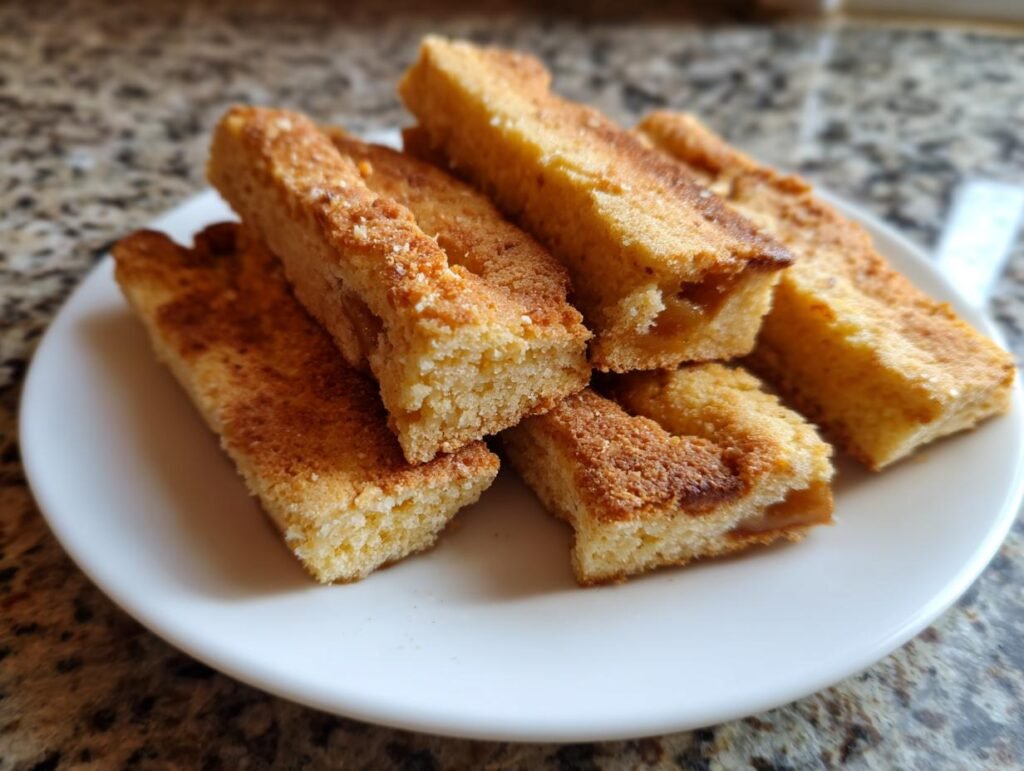 A plate of freshly baked Haselnuss – Schnitten, a delightful German treat.