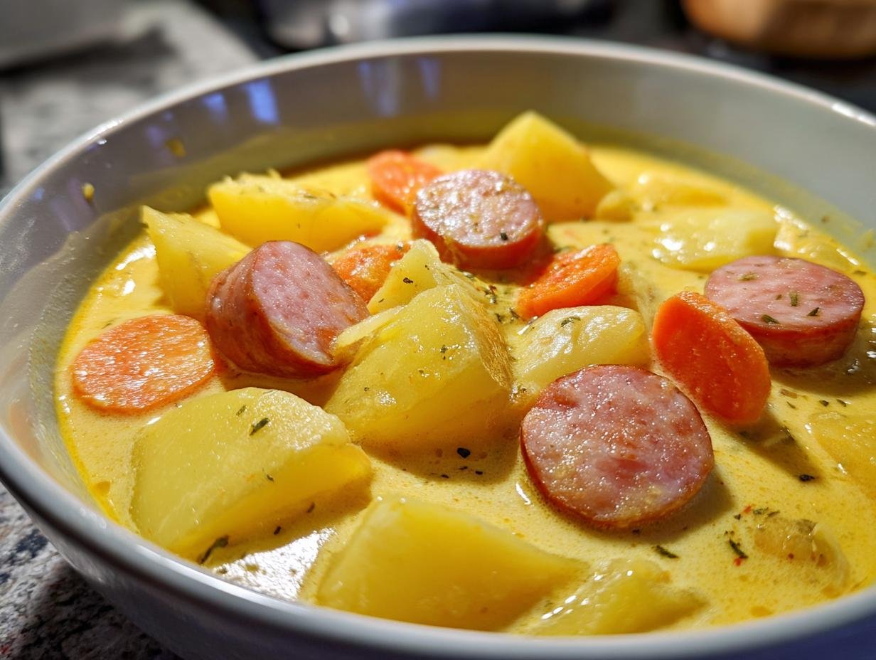 Ich bin in diese Suppe verliebt: Herzhafte Kartoffelsuppe