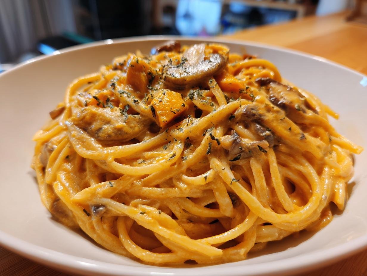 Kürbis-Pilz-Pasta: Einfach Beste-Reste-Essen