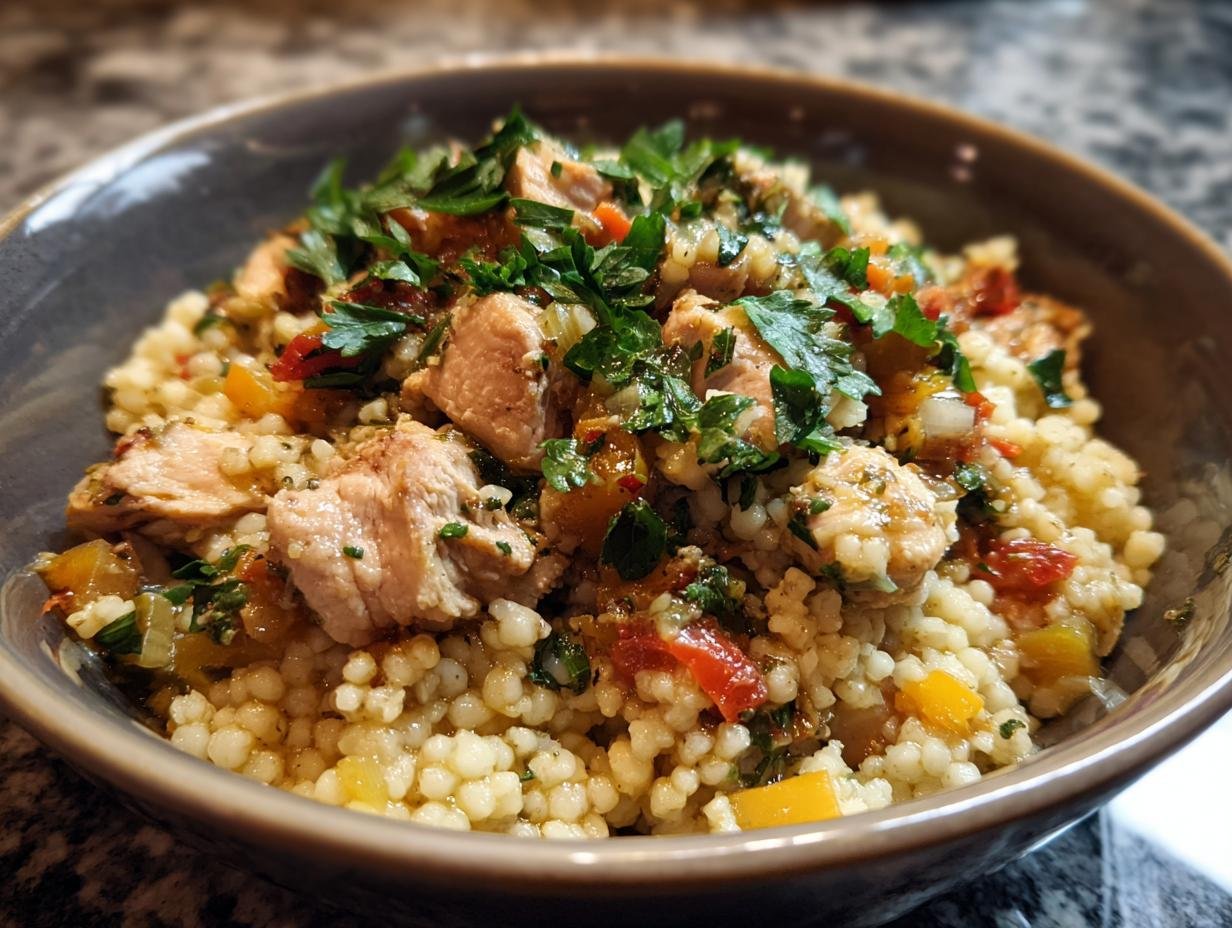 Blitz-Rezept: 1 Marokkanische Hühner-Couscous-Schüssel