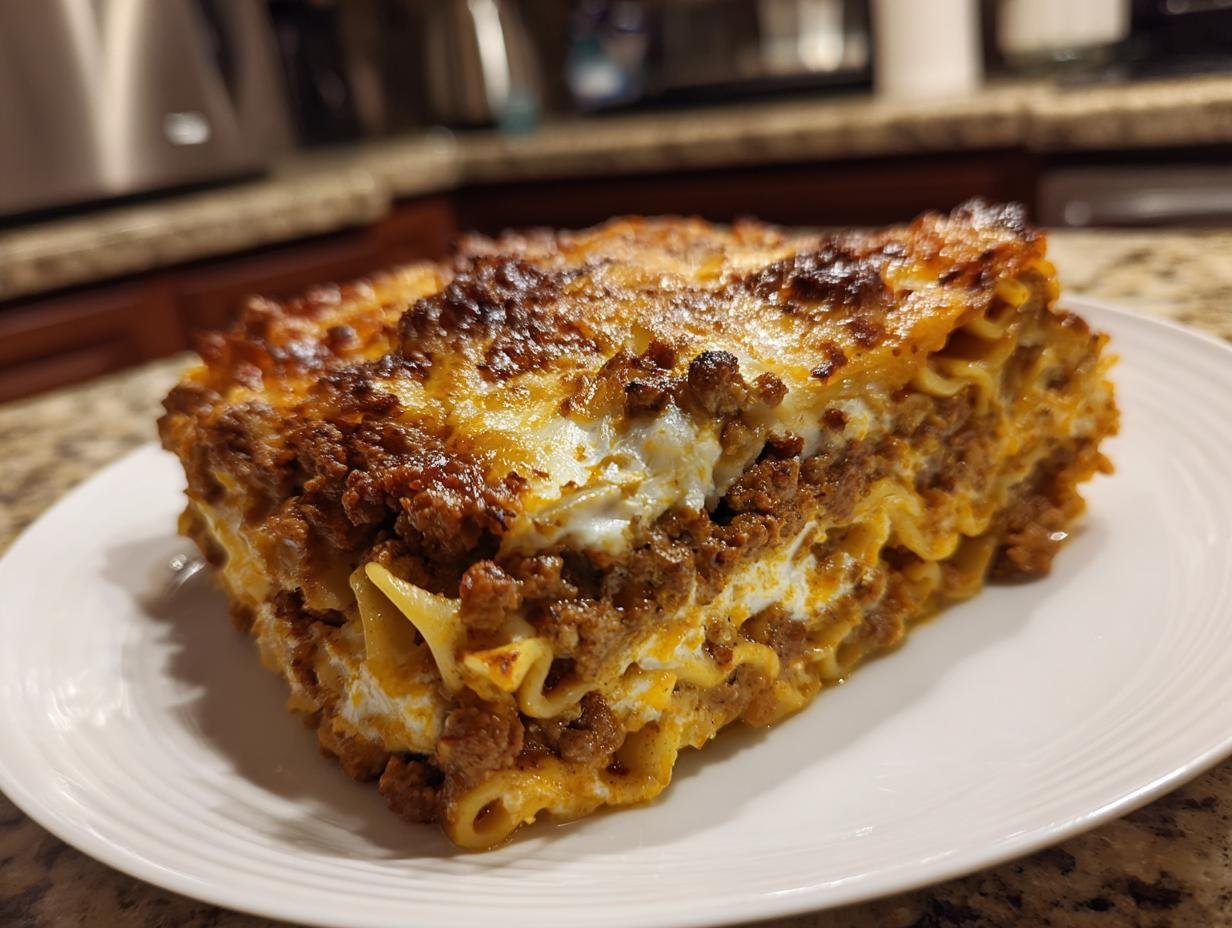 Herzhafter Nudelauflauf mit Hackfleisch & Kürbis 1x