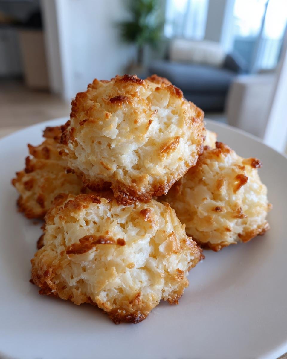 A stack of delicious Saftige Haselnuss Makronen, golden brown and ready to eat.