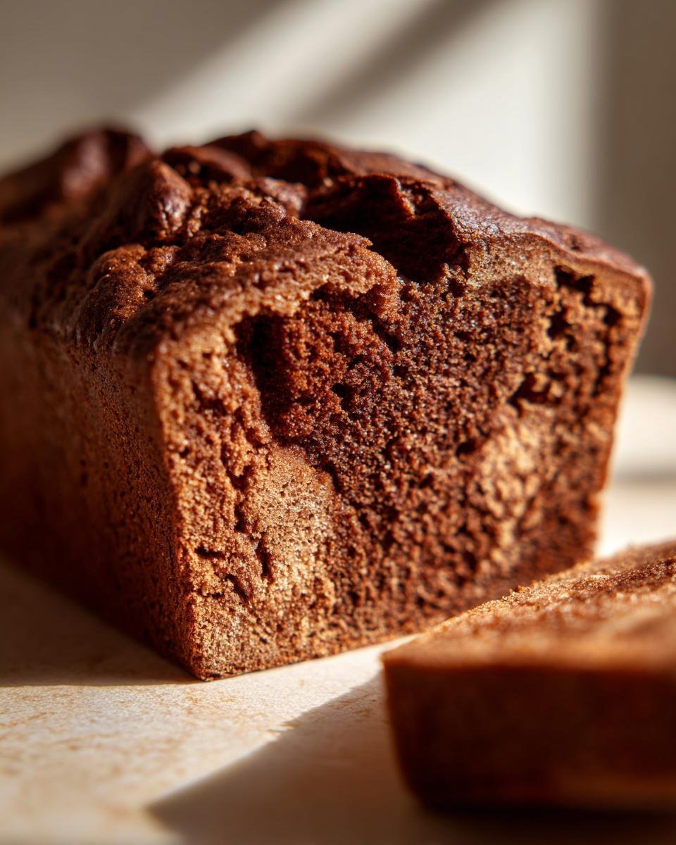 Close-up of a freshly baked Saftiger Nusskuchen ohne Mehl (moist nut cake without flour).