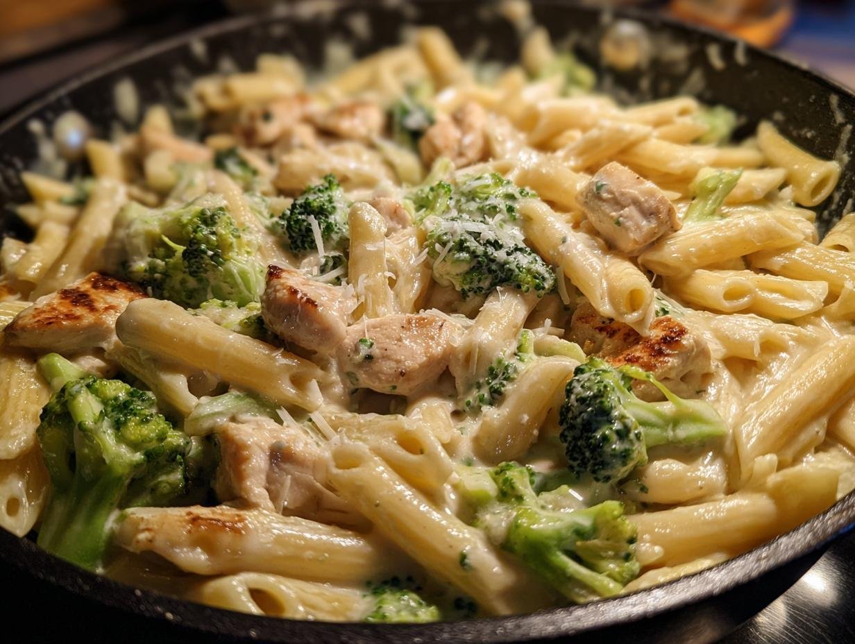 Cremige Hähnchen-Brokkoli-Pasta: 30 Min Glück