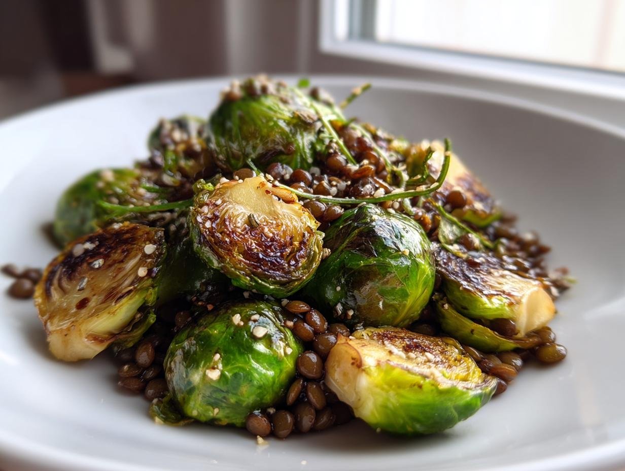 Gebratener Rosenkohl mit Berglinsen: 1 Trick