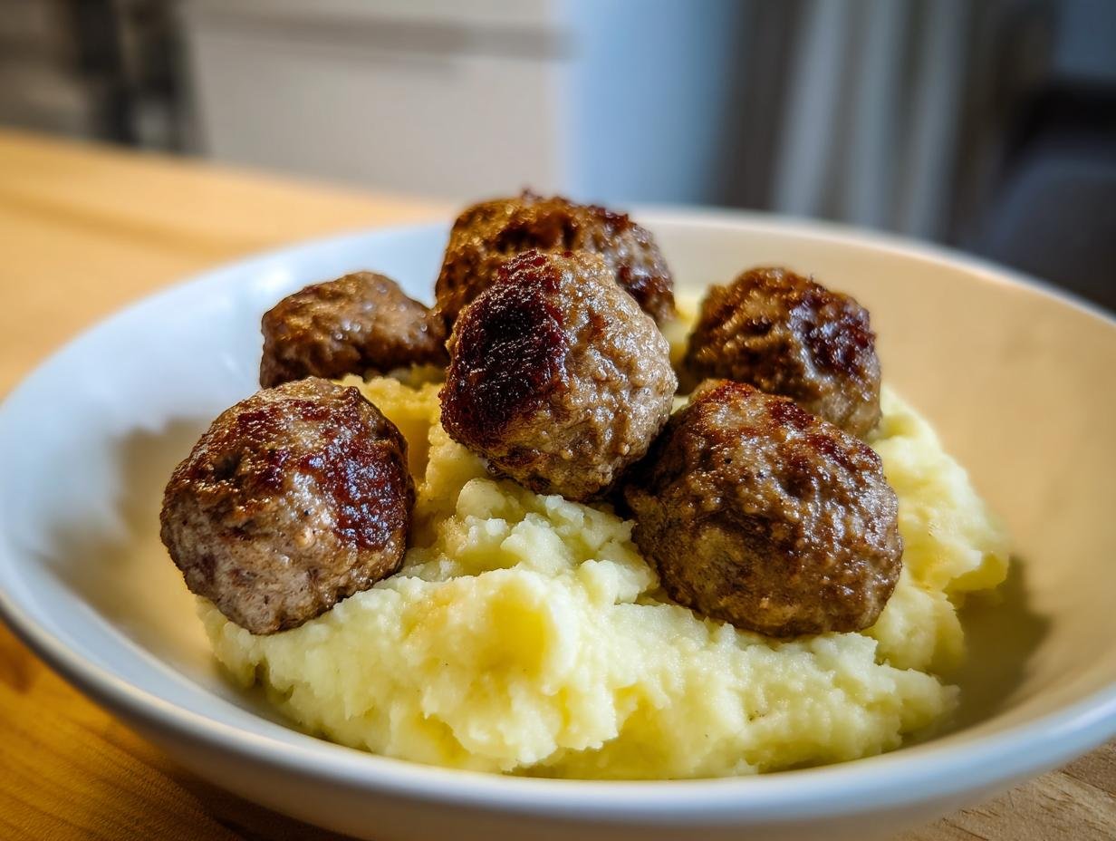Bestes Hackbällchen mit Kartoffelpüree Rezept