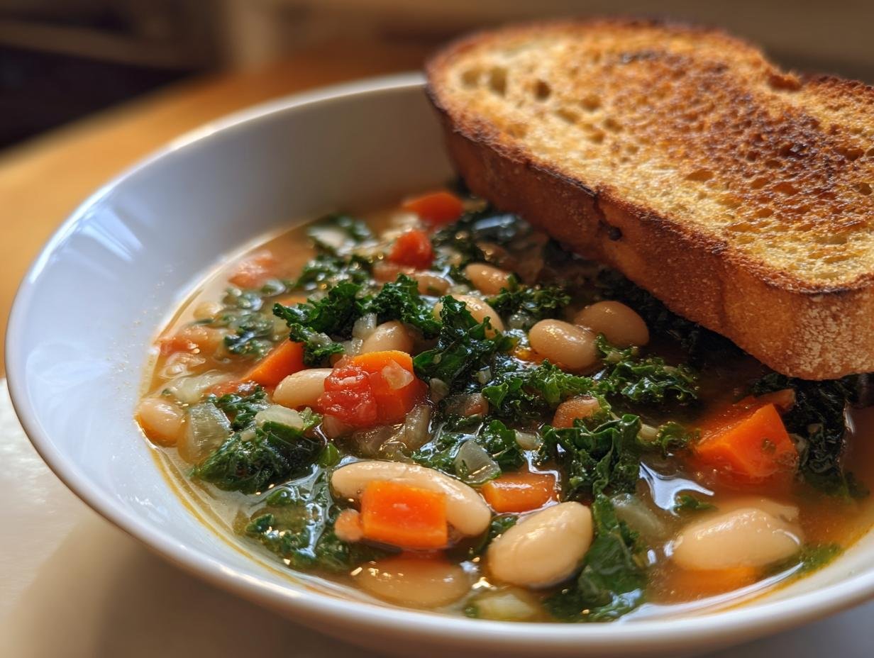 Herzhafte toskanische Suppe: 4 einfache Schritte