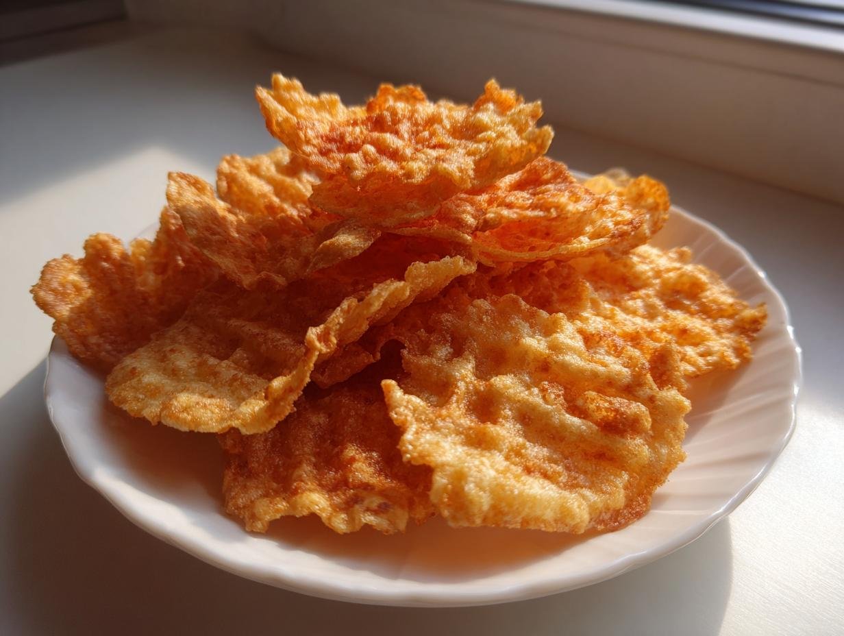Hüttenkäse-Chips: 5 Min. Snack begeistert