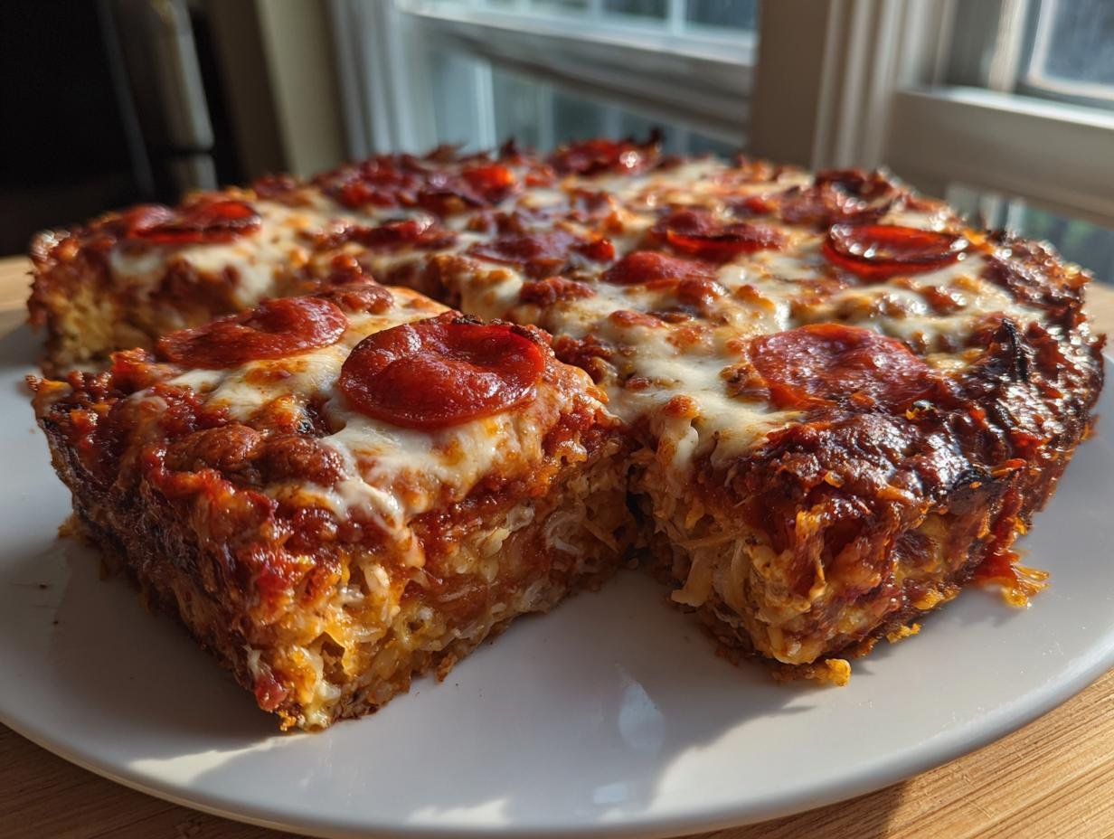 Genial 30 Min Keto Crustless Pizza Bake