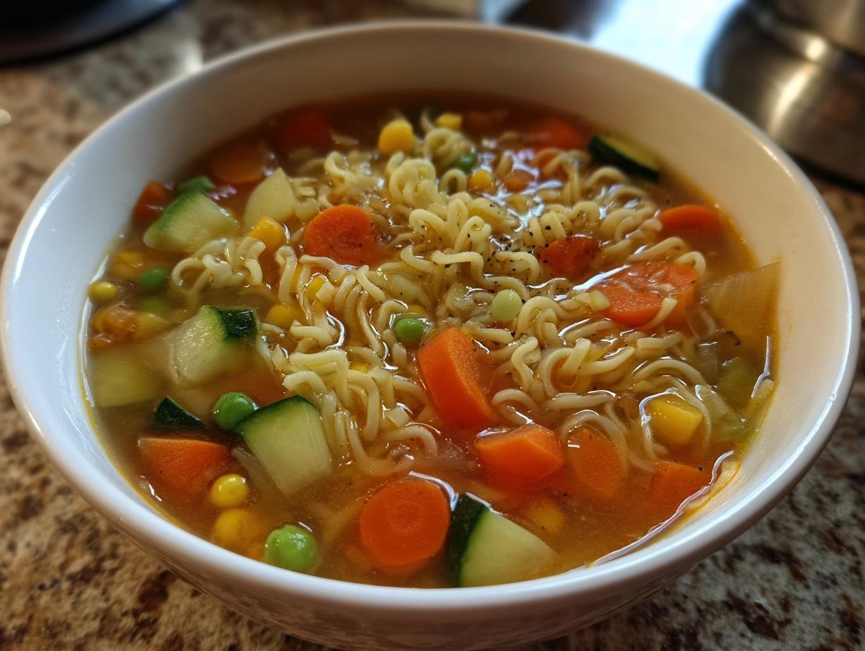 Geniale Nudelsuppe mit Gemüse in 40 Min