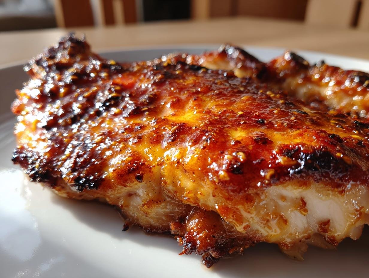 Geniales Saftiges Hühnchen mit Honig-Senf-Glasur