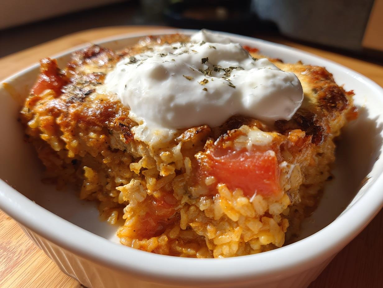 Schneller Dump-und-Bake-Hühnchen-Tzatziki-Auflauf: 5 Minuten
