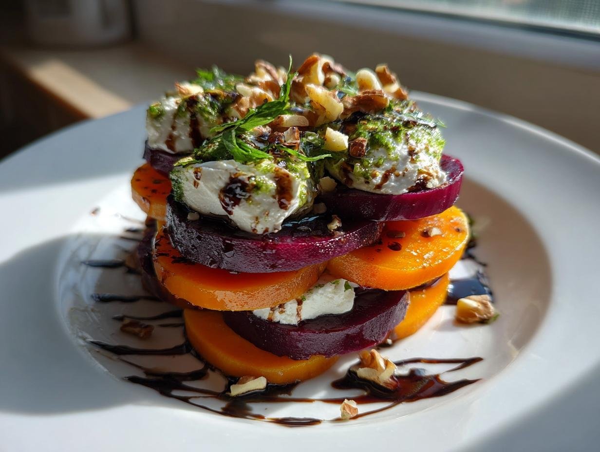 Süßkartoffel-Rote-Bete-Türmchen: 4 geniale Bissen