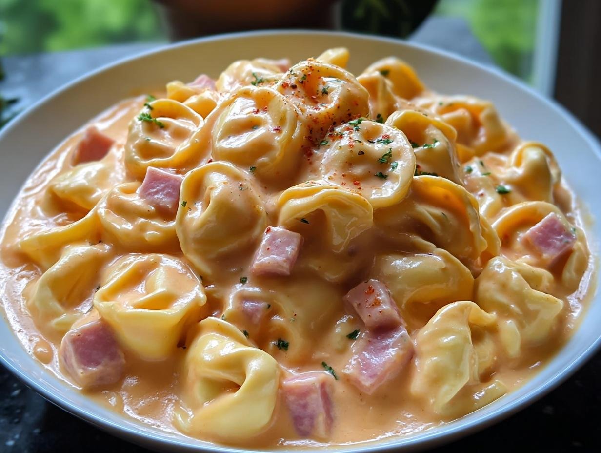 Fantastische 1 Cremige Tortellini mit Schinken-Käse-Soße