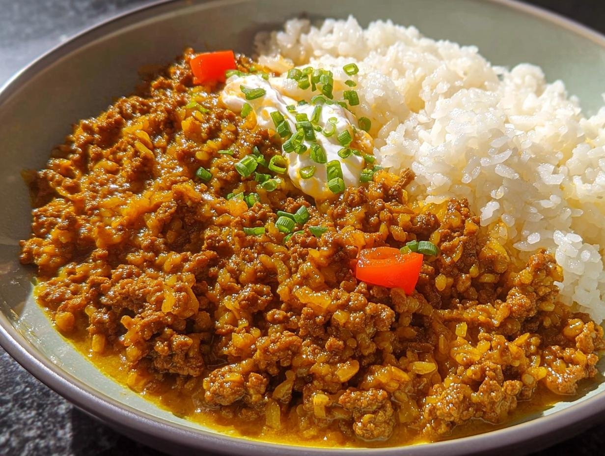 3x Curryreis mit Hackfleisch: Wahnsinns Geschmack