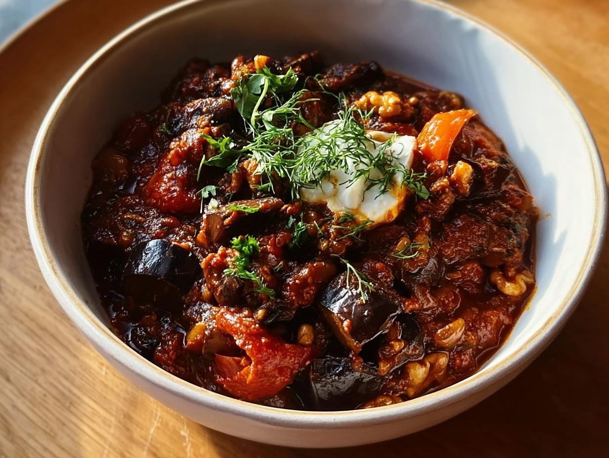 Gewürzte Aubergine & Walnuss-Eintopf: 1 Genuss