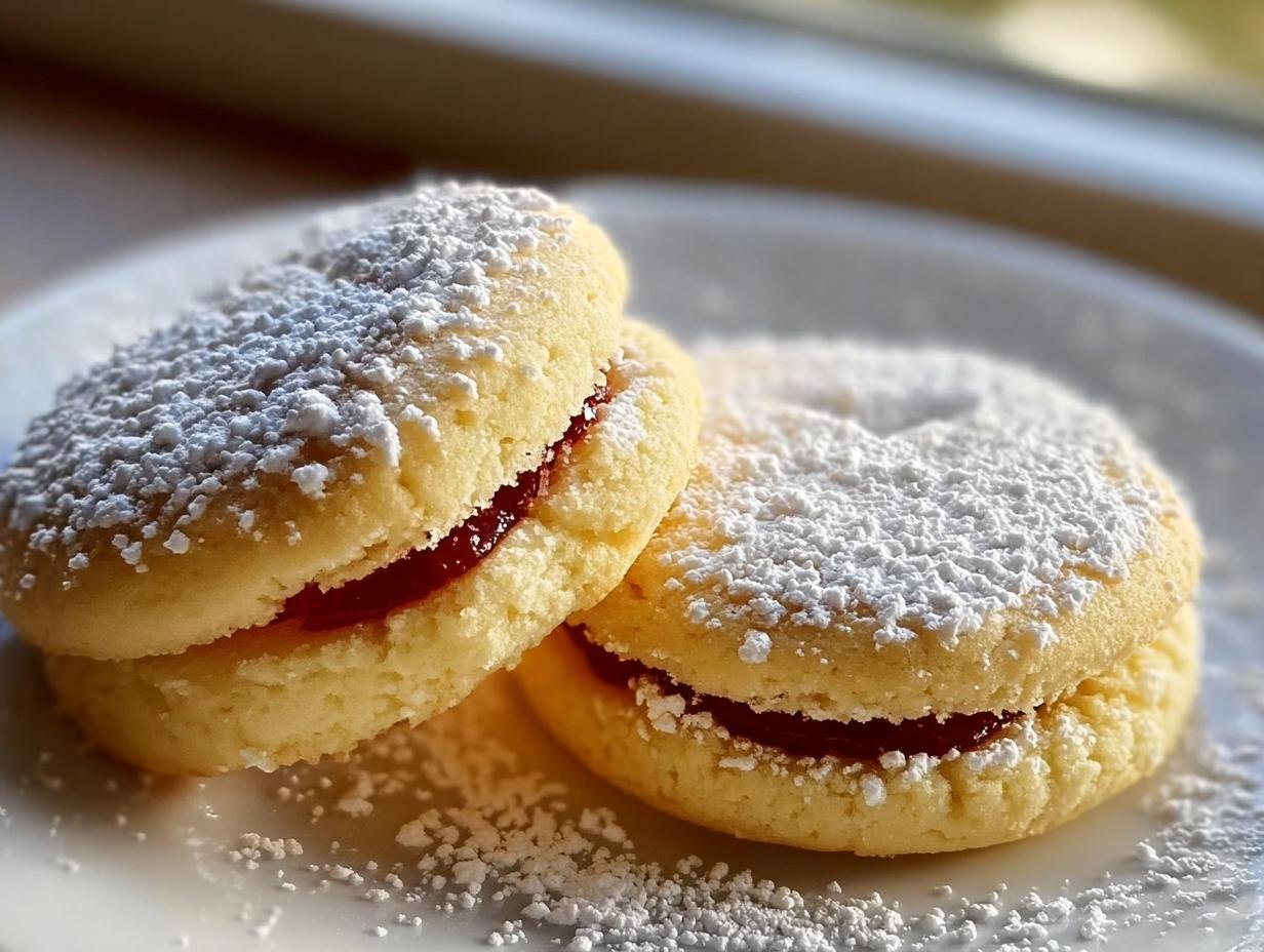 Marzipan Himbeer Plätzchen: 1 Genuss