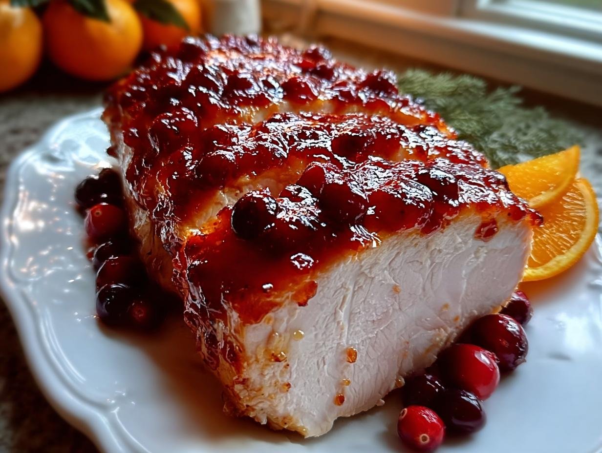 Genial: 1 Perfekt glasierte Preiselbeer-Orangen-Putenbrust