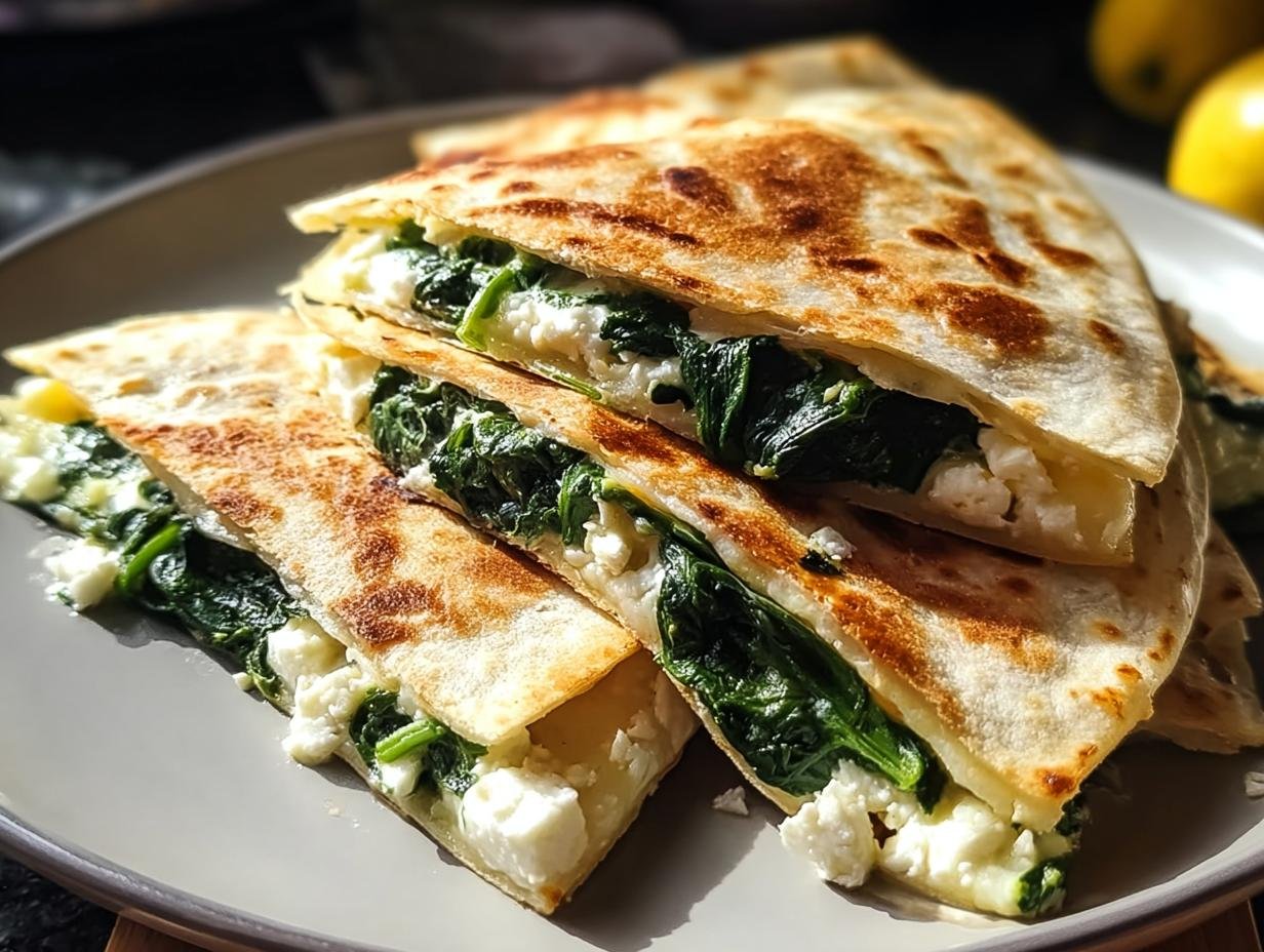 Genial: 1 Spinat-Feta-Quesadillas