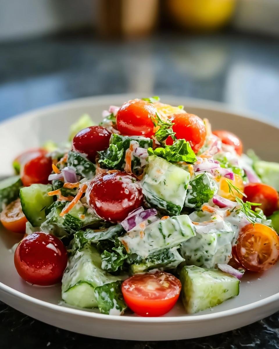 Bunter Crunch-Salat mit Joghurtdressing - Other 1