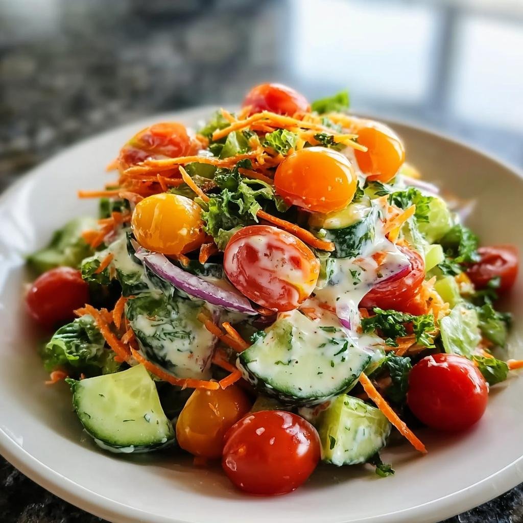 Bunter Crunch-Salat mit Joghurtdressing - Tasty