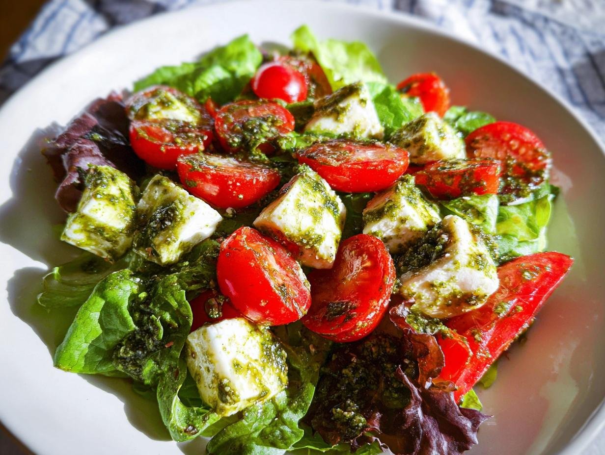 Fantastisch 20 Min Caprese-Salat mit Pesto-Dressing