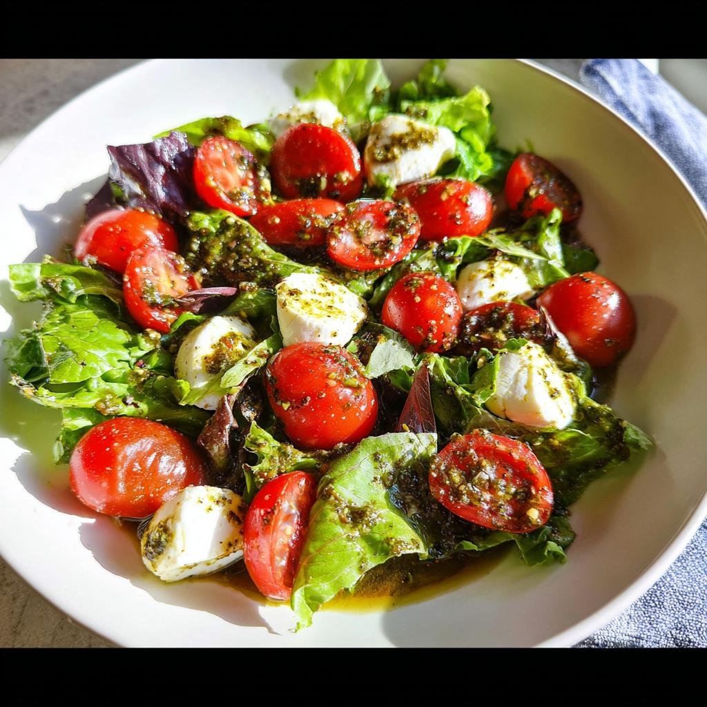 Caprese-Salat mit Pesto-Dressing - Tasty