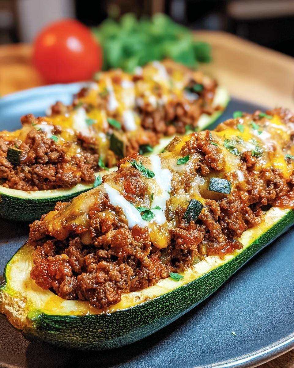 Gefüllte Zucchini mit Hack & Käse - Other 1