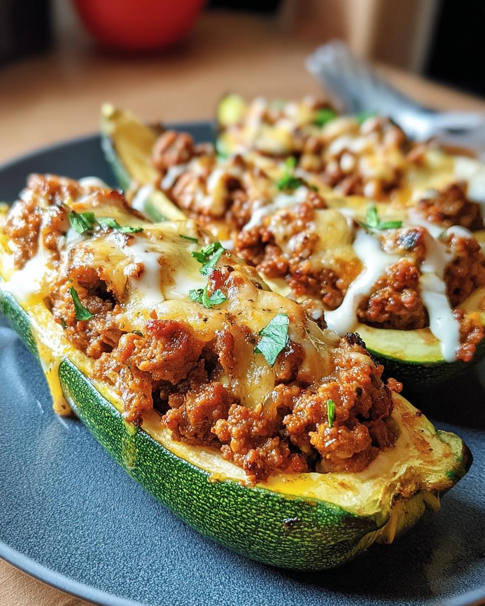 Gefüllte Zucchini mit Hack & Käse - Other 3