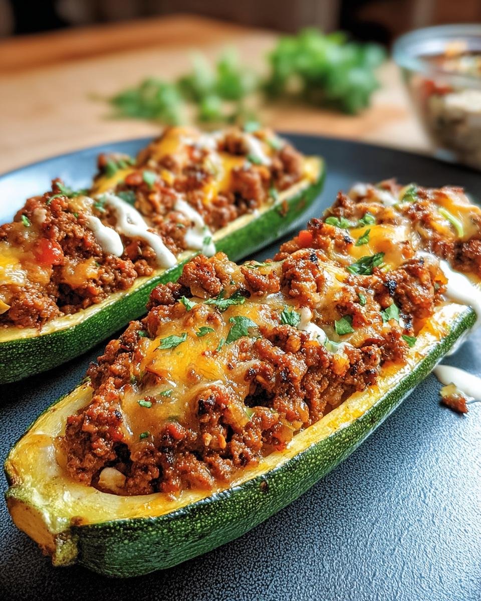 Gefüllte Zucchini mit Hack & Käse - Other 4