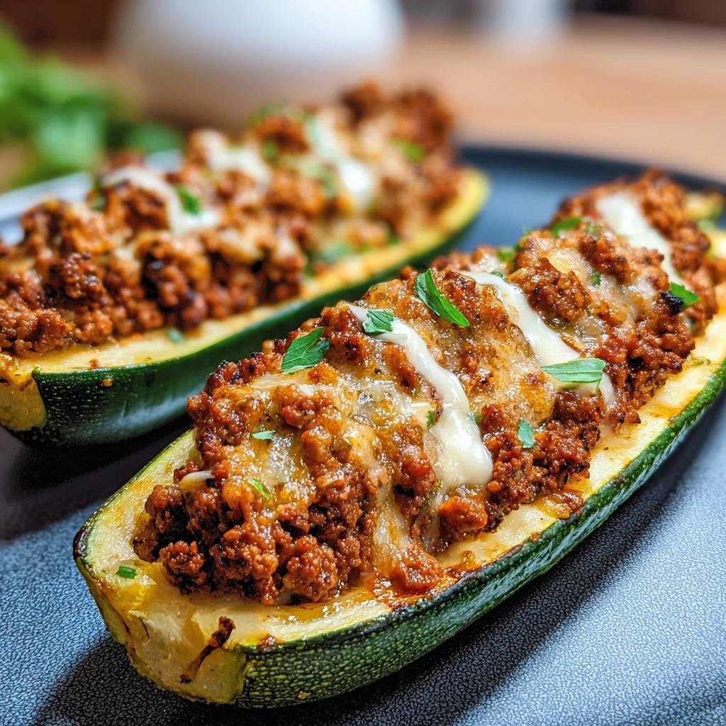 Gefüllte Zucchini mit Hack & Käse - Tasty