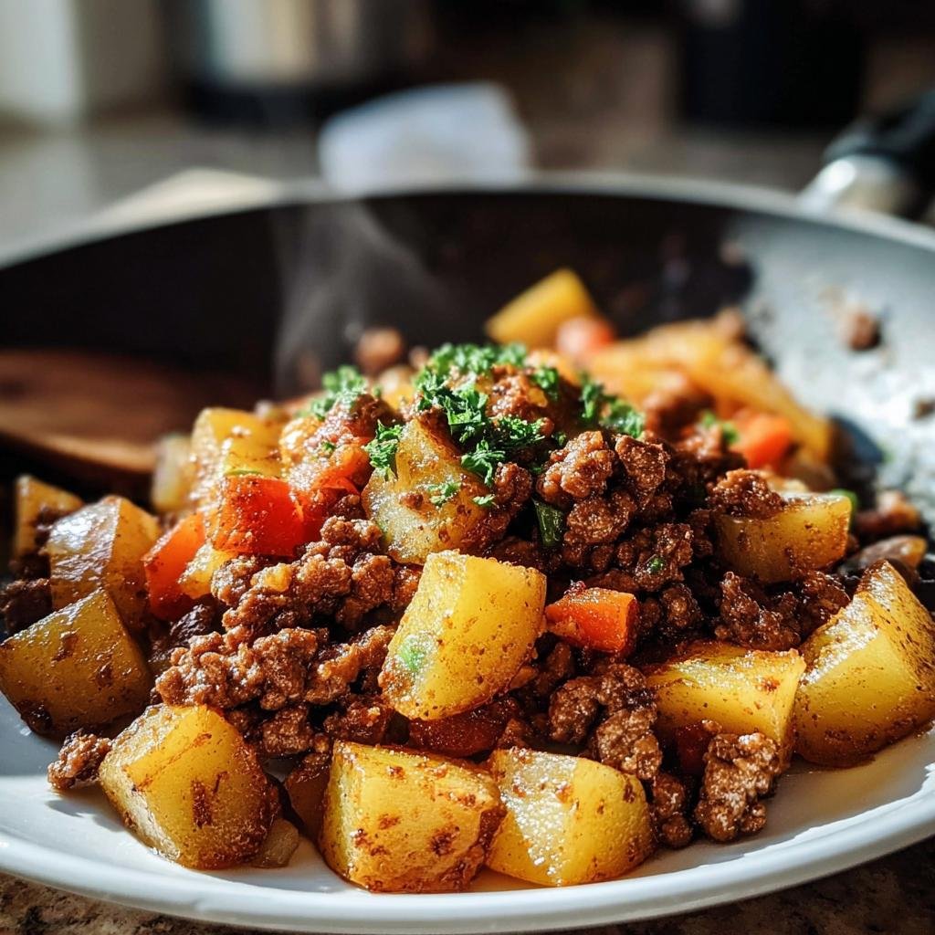 Hackfleischpfanne mit Kartoffeln & Erbsen - Tasty