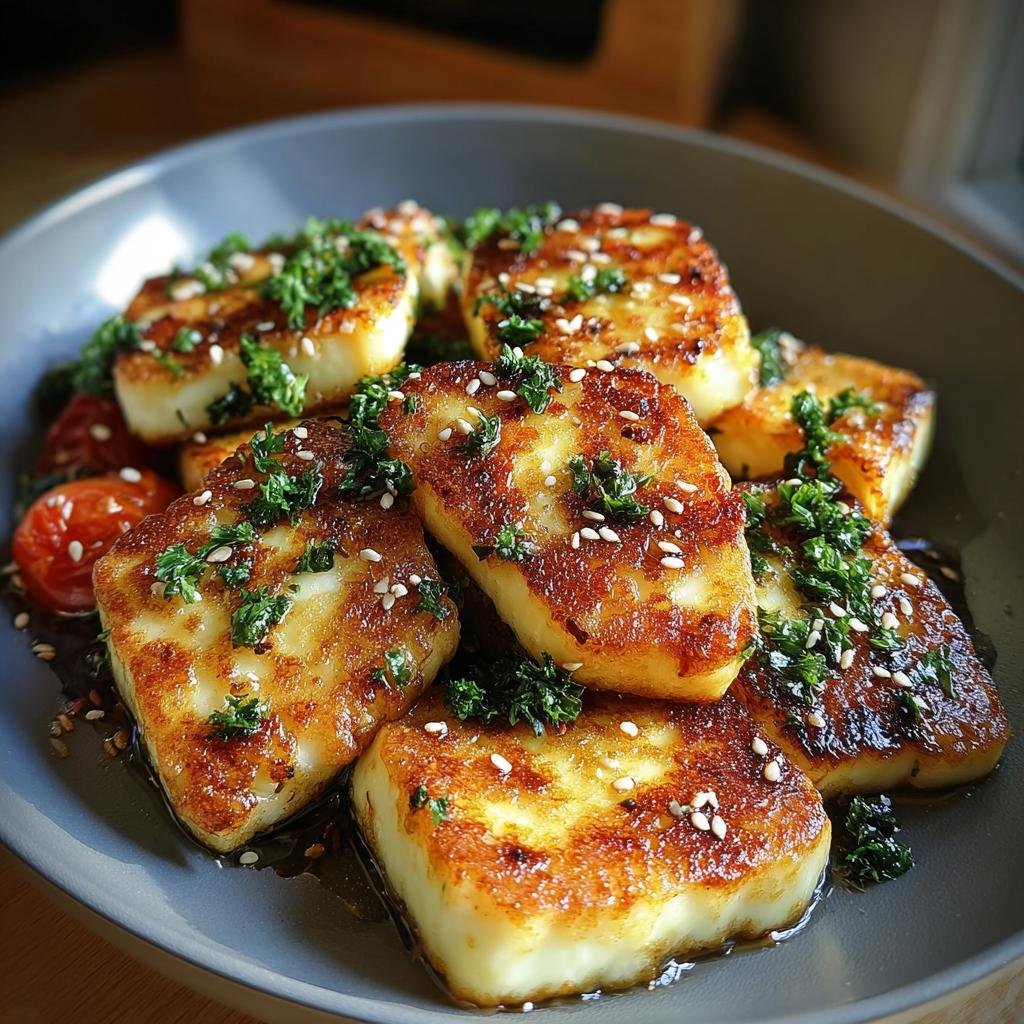 Halloumi-Pfanne mit Honig & Sesam - Tasty