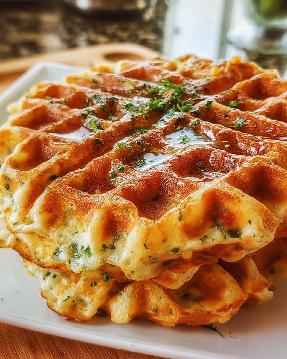 Herzhafte Waffeln mit Käse & Kräutern - Other 3
