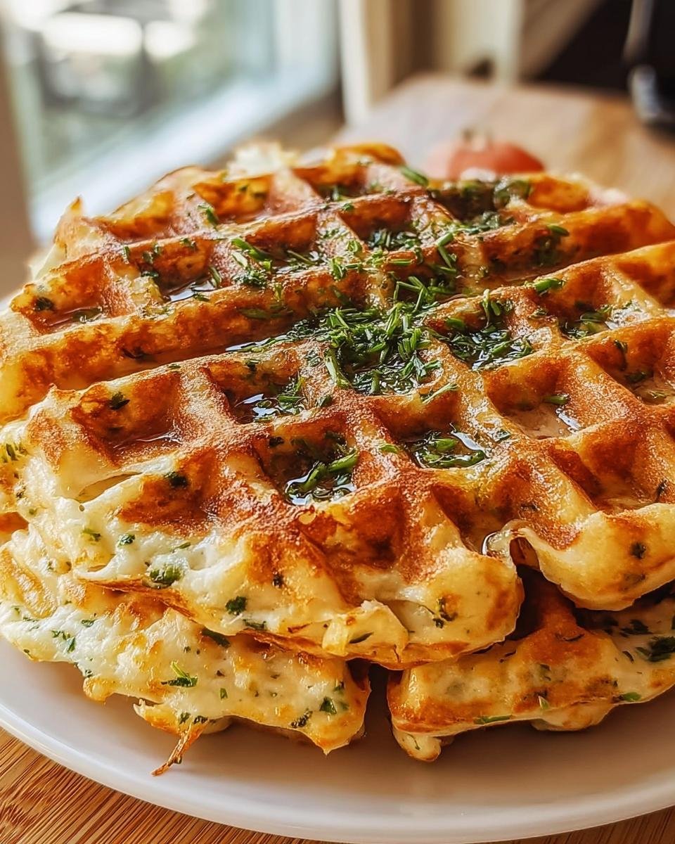 Herzhafte Waffeln mit Käse & Kräutern - Other 4