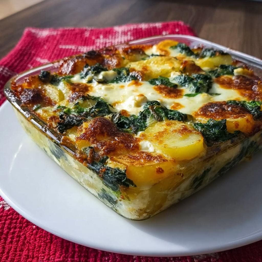 Kartoffel-Spinat-Auflauf mit Feta - Tasty