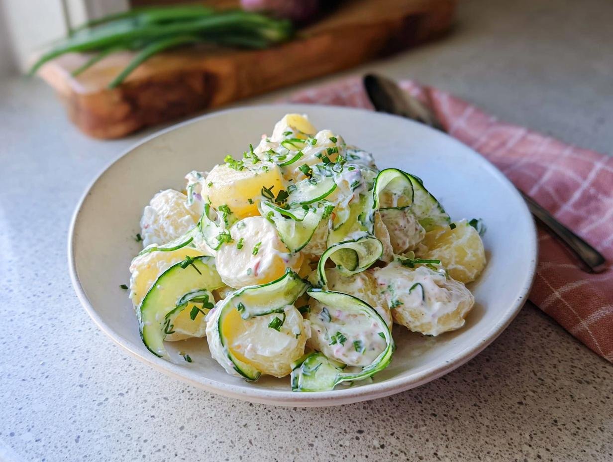 3 Kartoffelsalat mit Joghurt-Dressing & Gurke