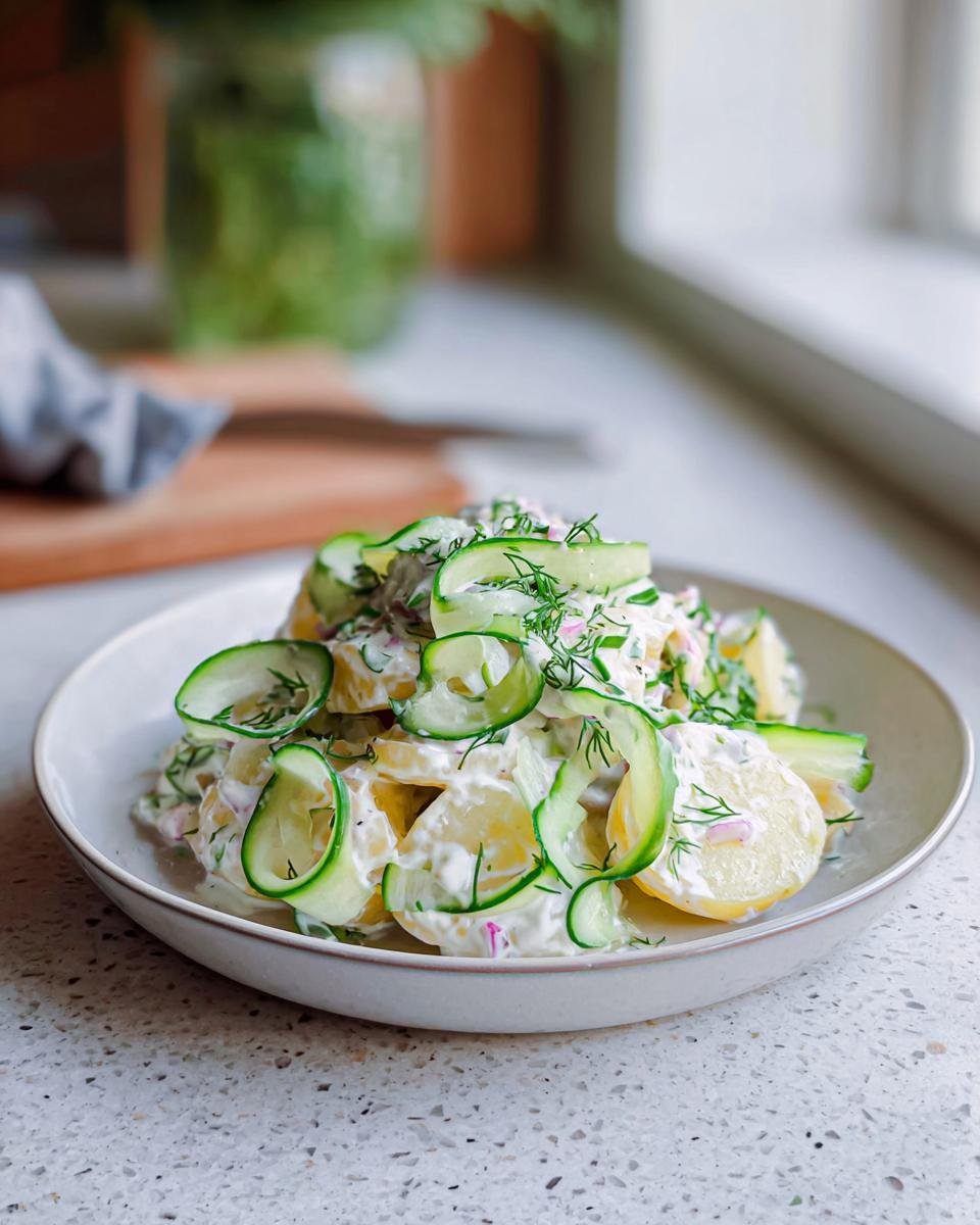 Kartoffelsalat mit Joghurt-Dressing & Gurke - Other 3