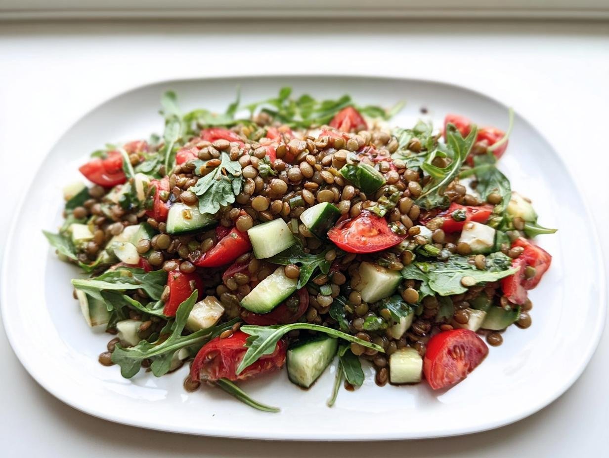 Linsensalat mit Rucola & Balsamico - Featured