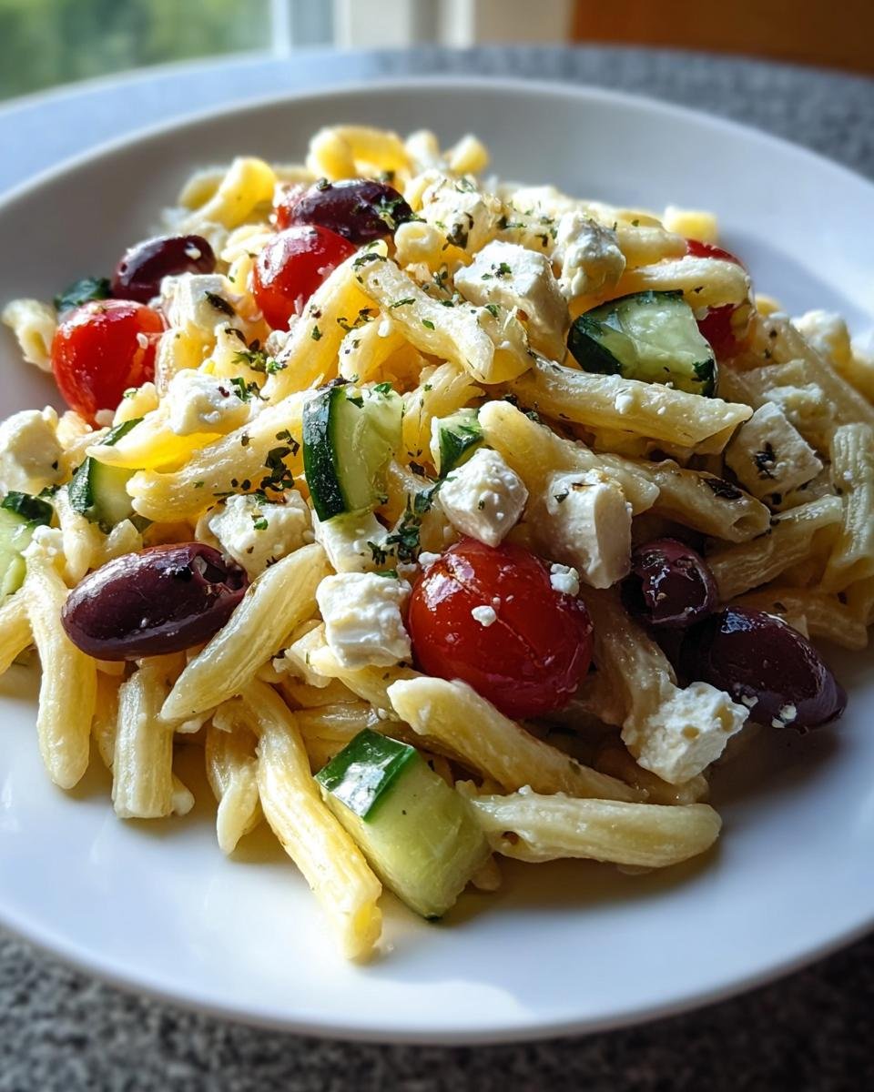 Mediterraner Nudelsalat mit Feta & Oliven - Other 1