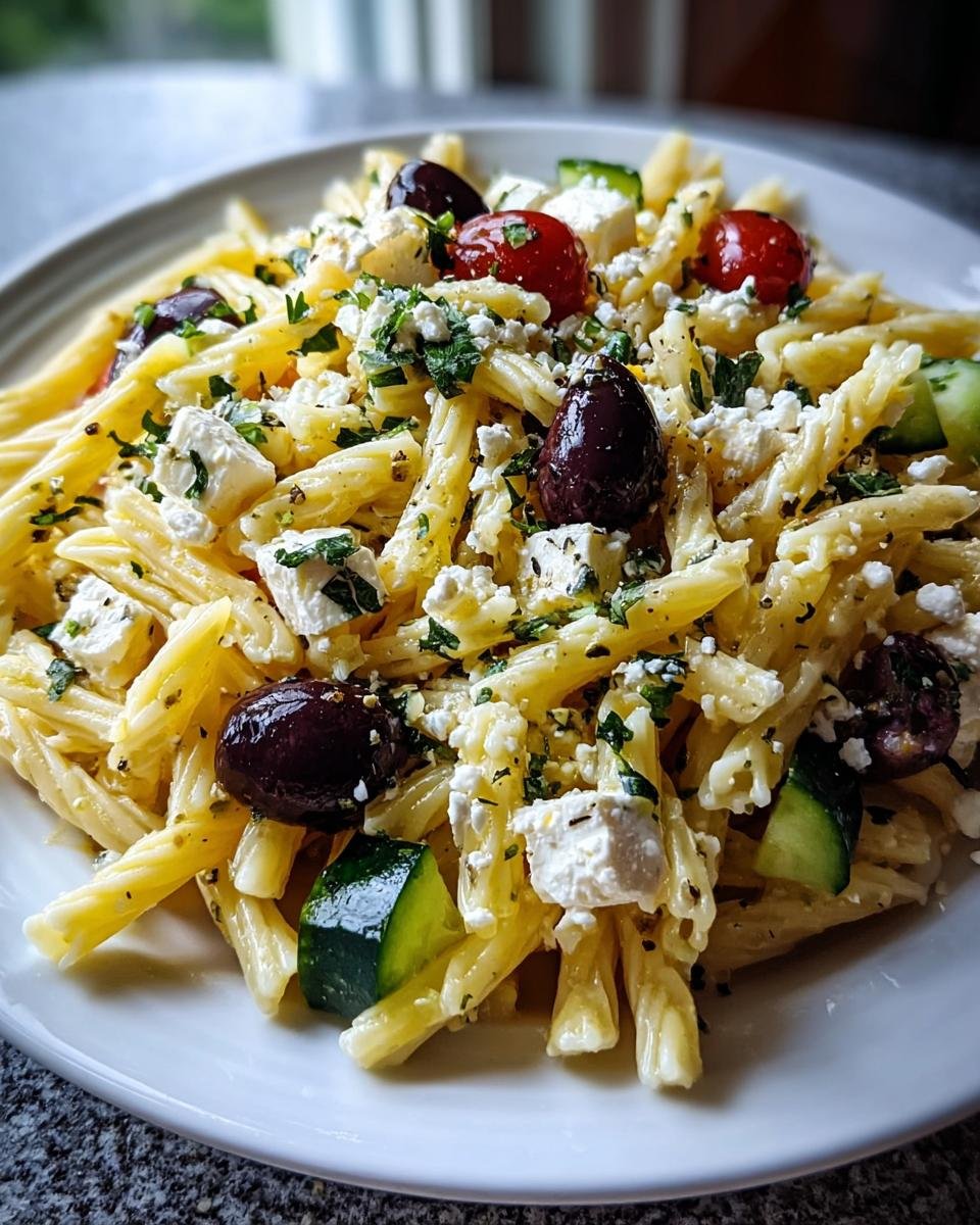 Mediterraner Nudelsalat mit Feta & Oliven - Other 3