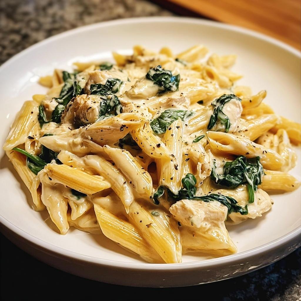 Nudeln mit Spinat, Frischkäse & Parmesan - Tasty