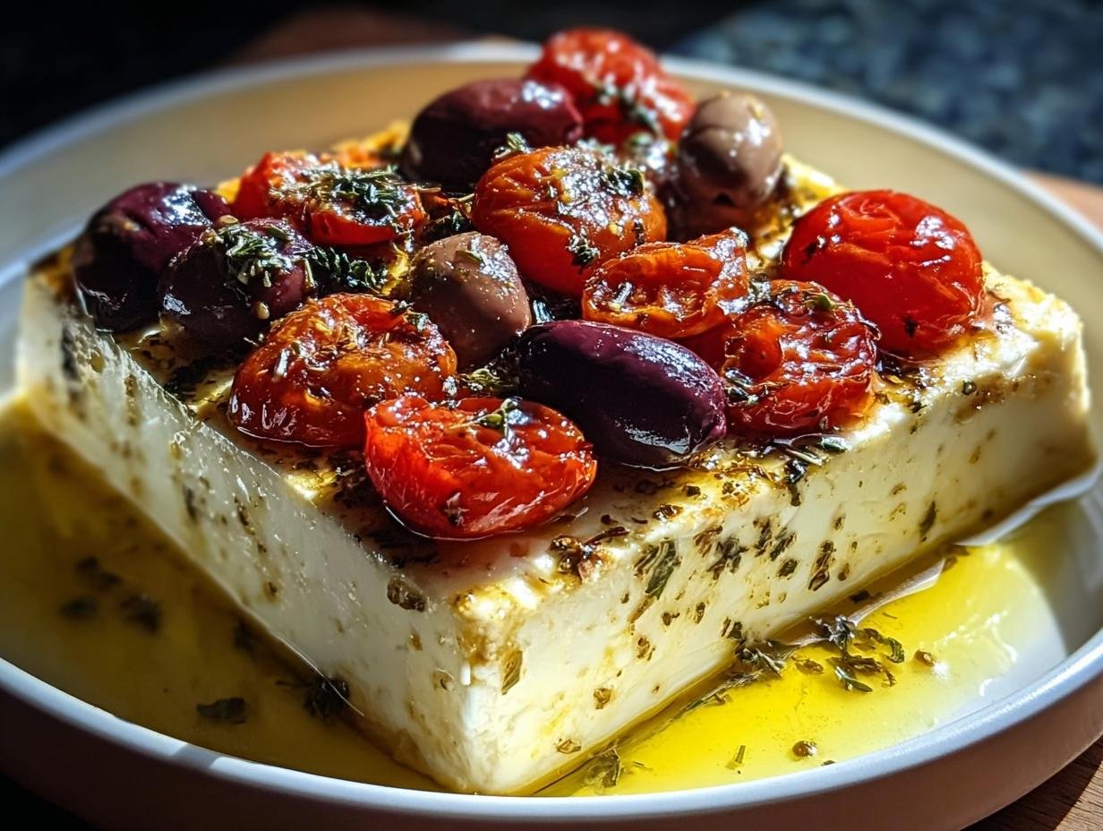 Genialer Ofen-Feta mit Tomaten & Oliven jetzt