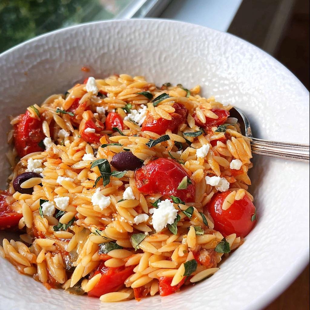 One-Pot-Orzo mit Tomaten & Basilikum - Tasty